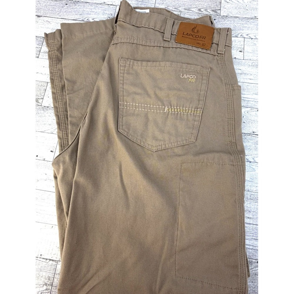 Lapco FR Mens Work Wear NFPA Cat2Flame Resistant 7 Pocket Pant Side Zipper 36x32